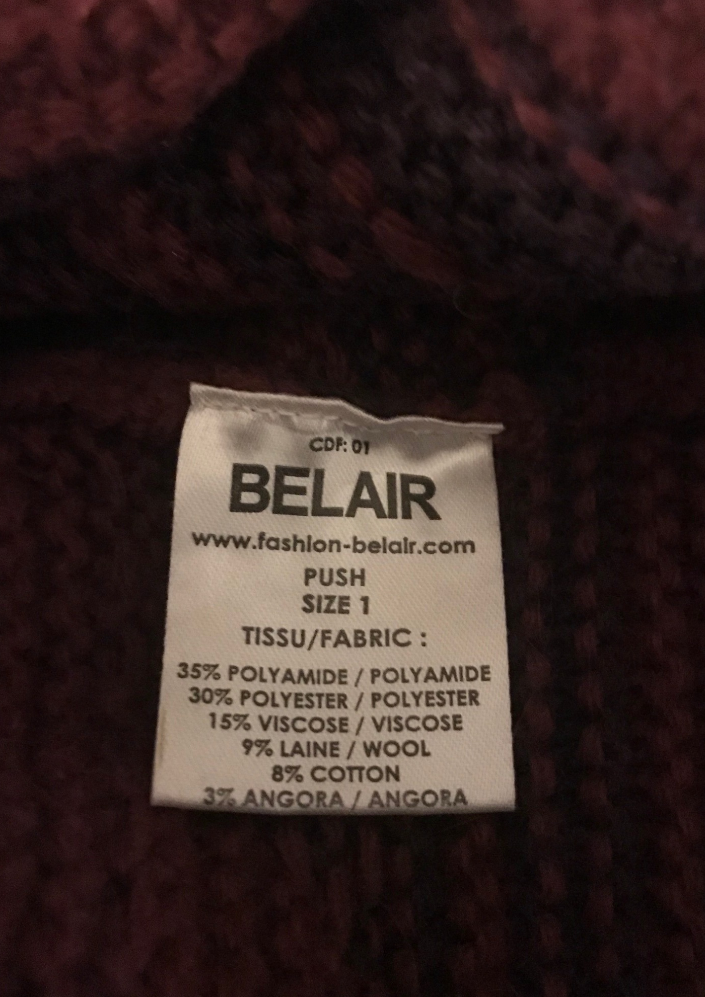 Pull oversize rayé Taille 36