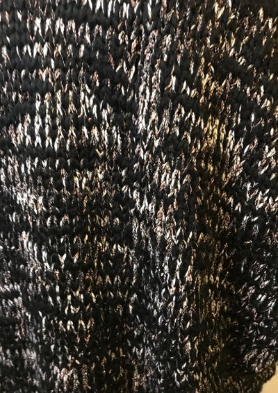 Gilet grosses mailles noir et doré Taille 36