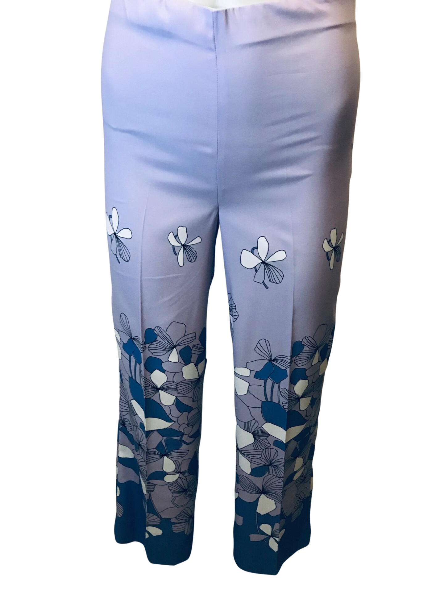 Pantalon droit fleuri Taille 36 (Neuf)