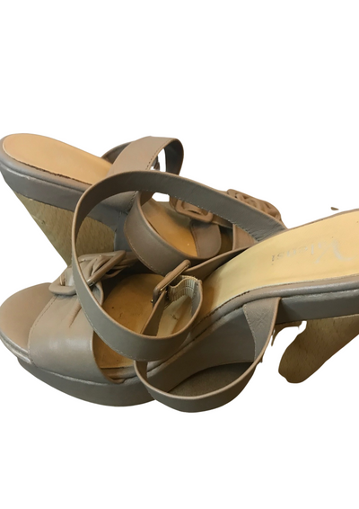 Sandales compensées en cuir vegan Pointure 38