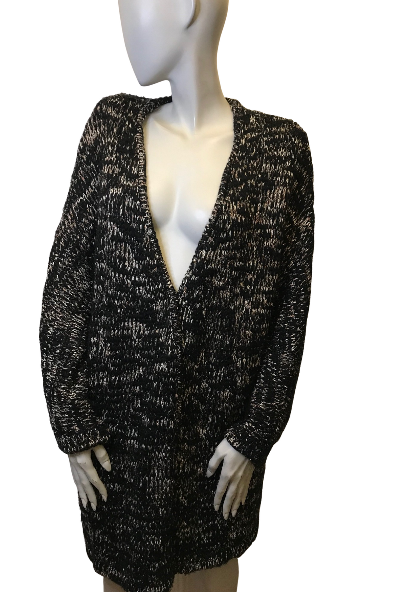 Gilet grosses mailles noir et doré Taille 36