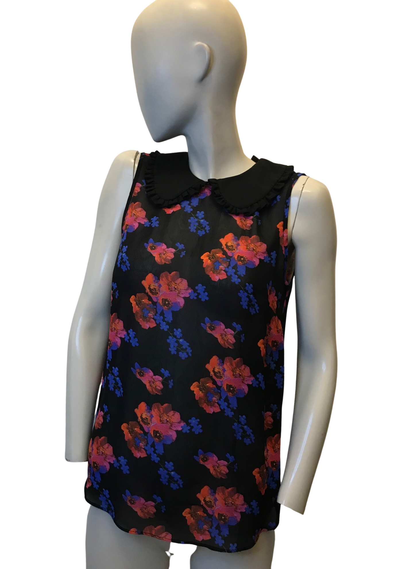 Blouse fleurie col claudine Taille 36