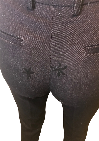 Pantalon slim motifs à paillettes Taille 32 (Neuf)