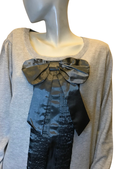 Pull gris à nœud Taille 46
