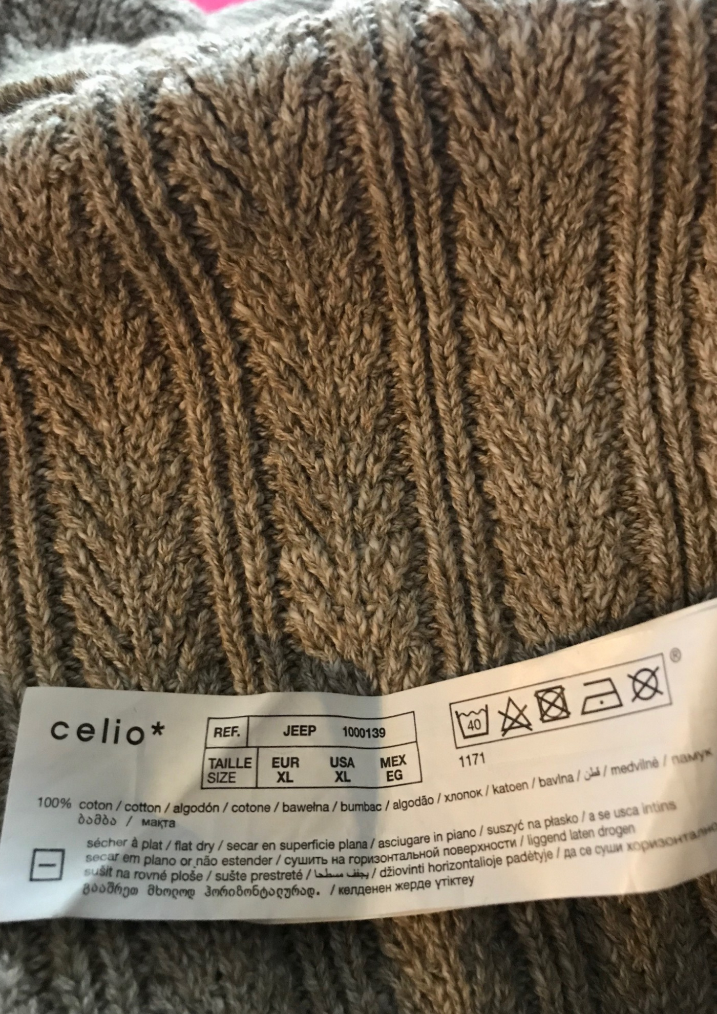 Pull col châle Taille XL