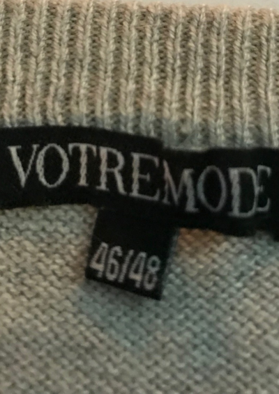 Pull gris à nœud Taille 46