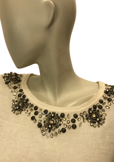 Pull à strass en laine mélangée Taille 38