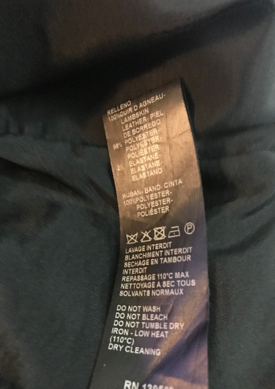 Jupe chinée empiècement cuir d'agneau Taille 34