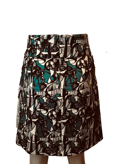 Jupe à motifs et strass Taille 36 (Neuf)