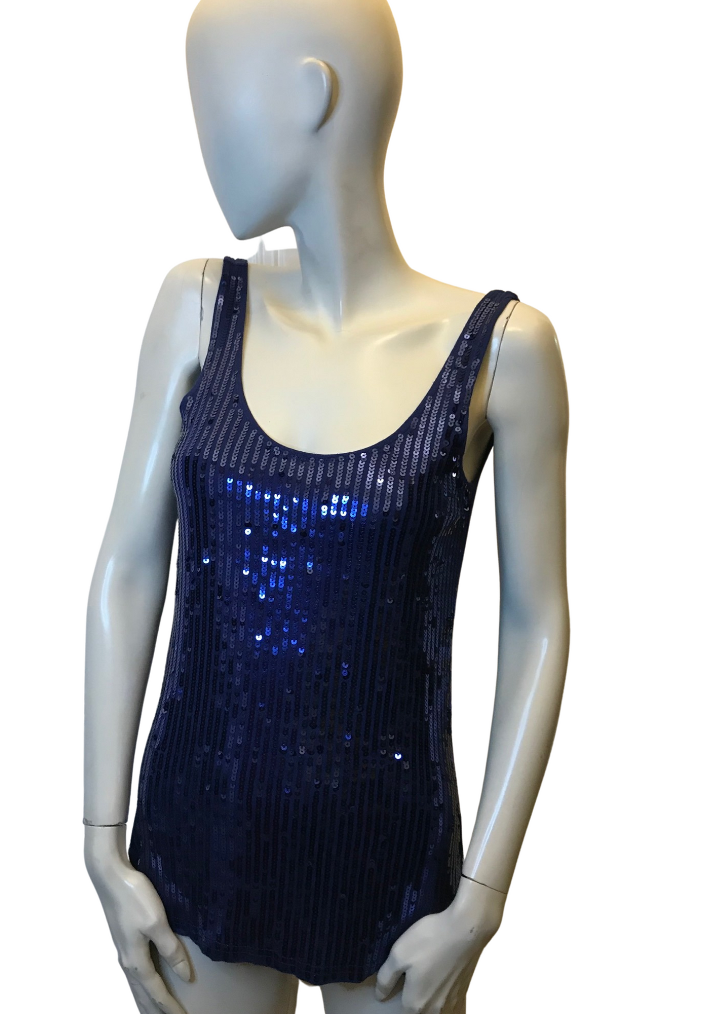 Débardeur à paillettes bleu Taille 36