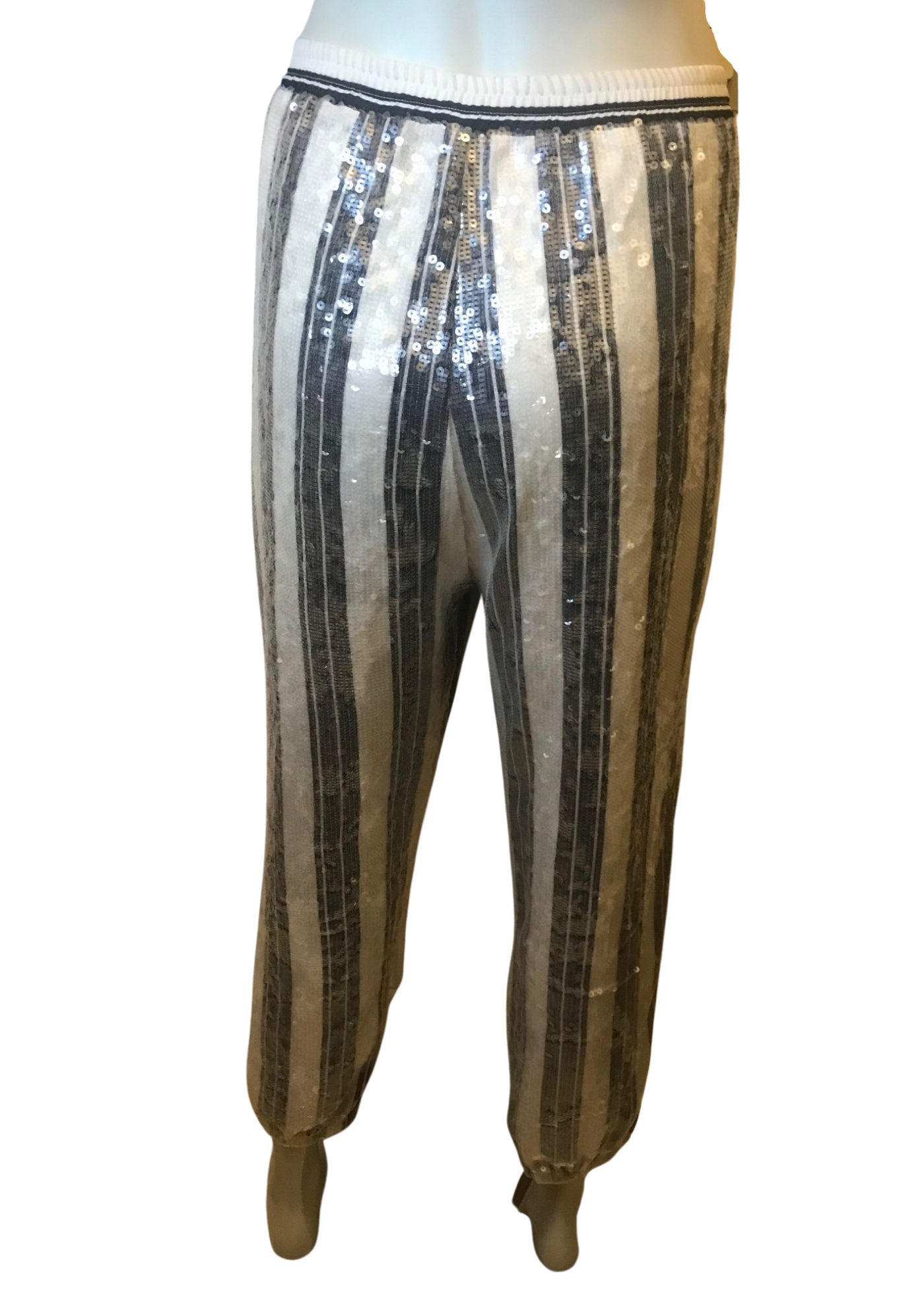 Pantalon rayé à sequins Taille 38