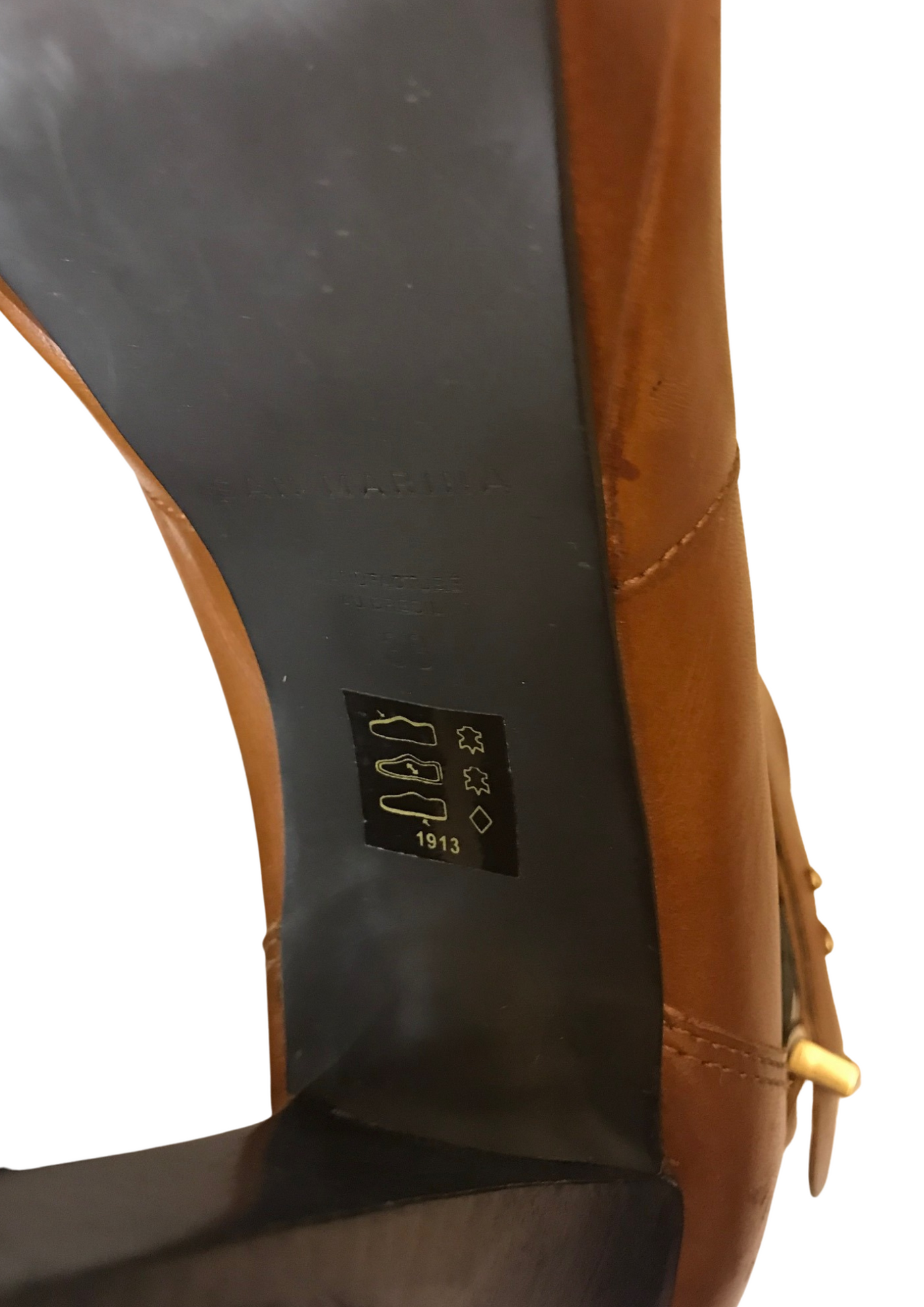 Boots en cuir cognac Pointure 38