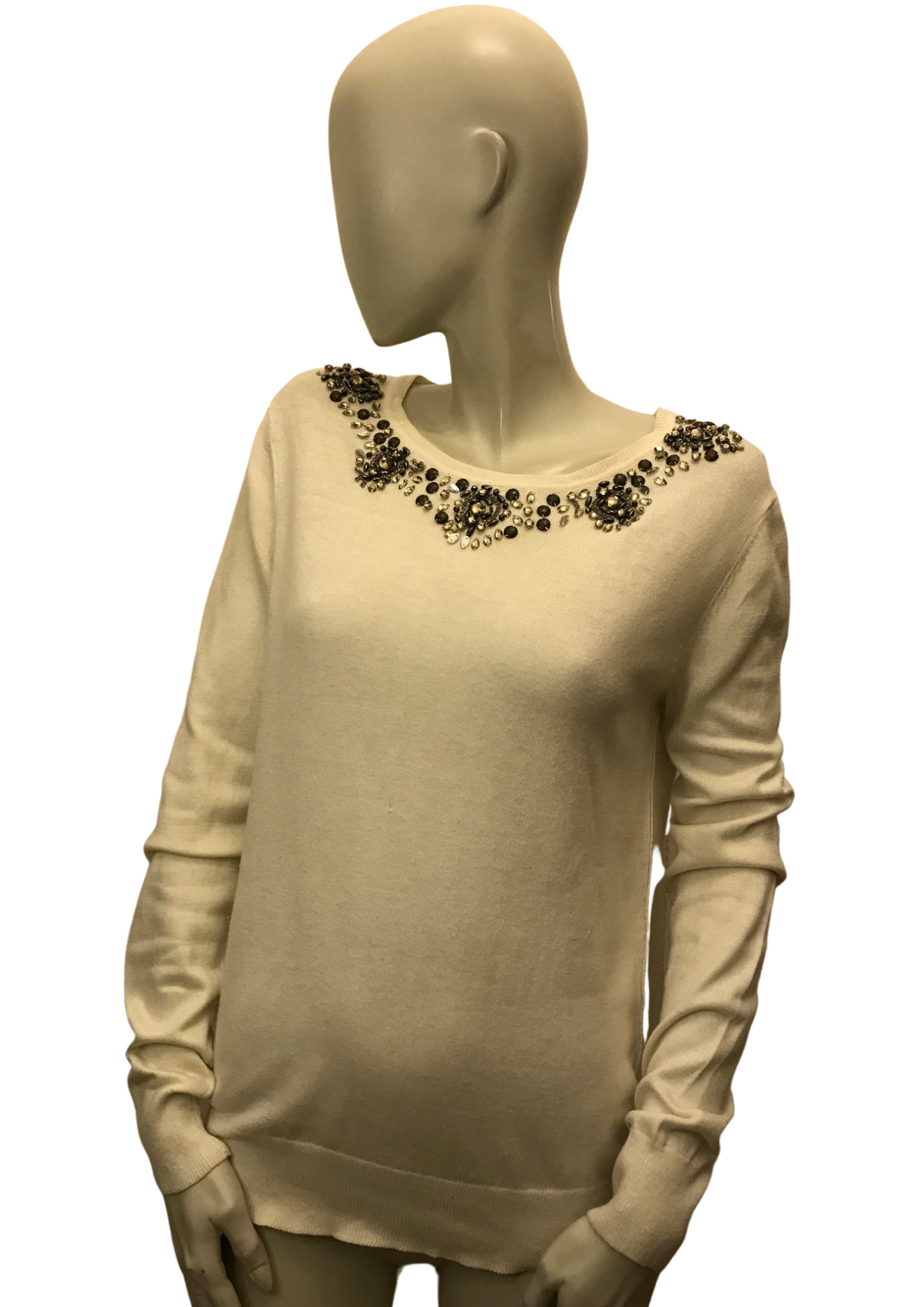 Pull à strass en laine mélangée Taille 38