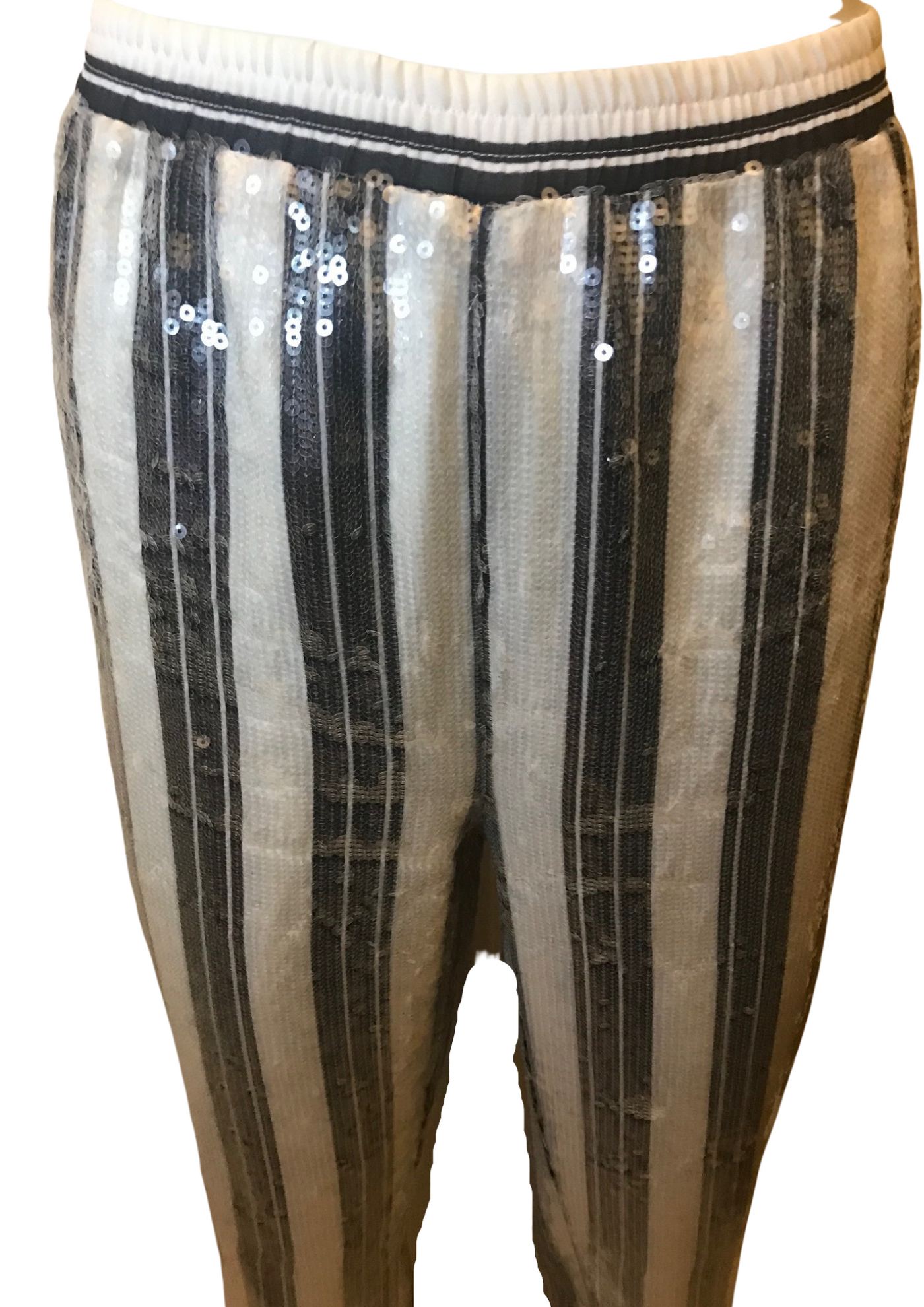 Pantalon rayé à sequins Taille 38