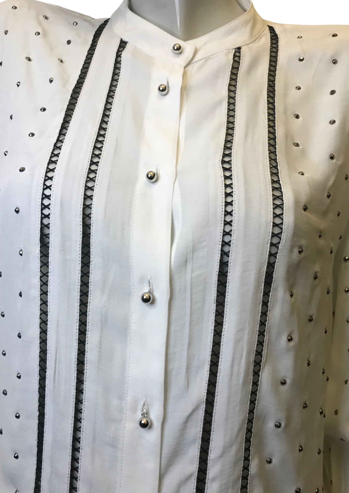 Chemisier blanc à strass Taille 42 (neuf)