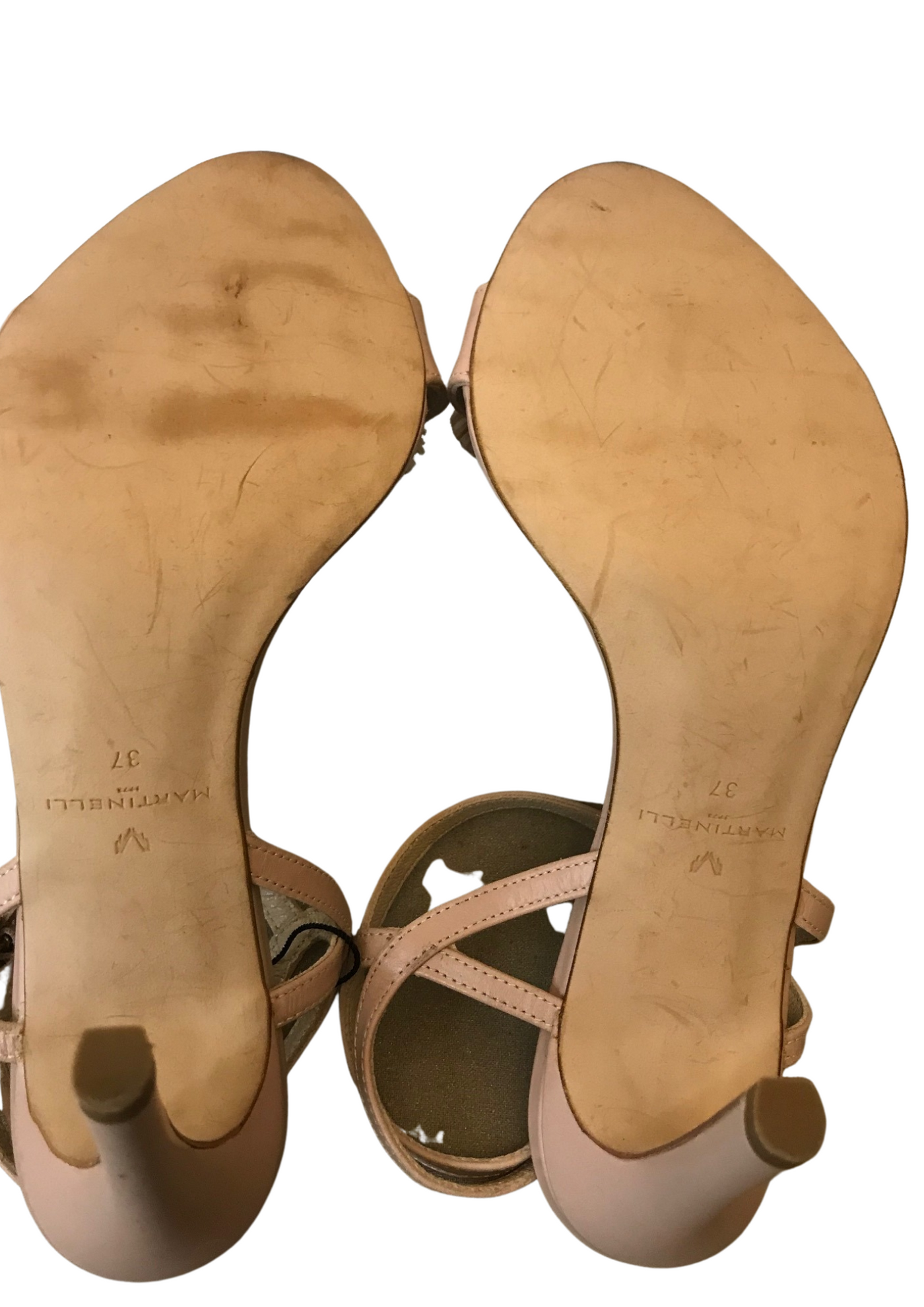 Sandales beige rosé en cuir Pointure 37
