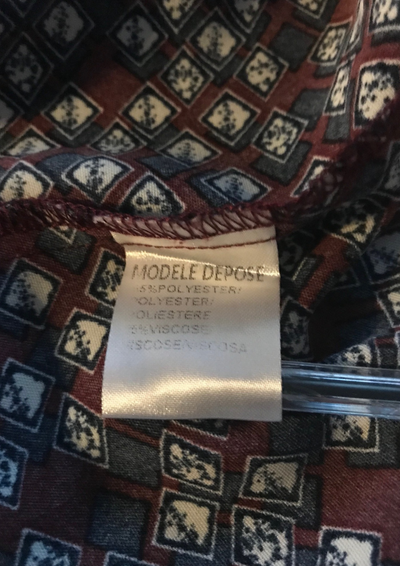 Blouse à motifs col claudine Taille 36