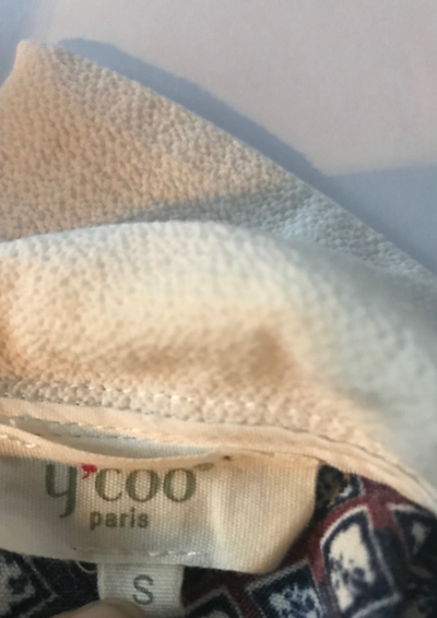 Blouse à motifs col claudine Taille 36