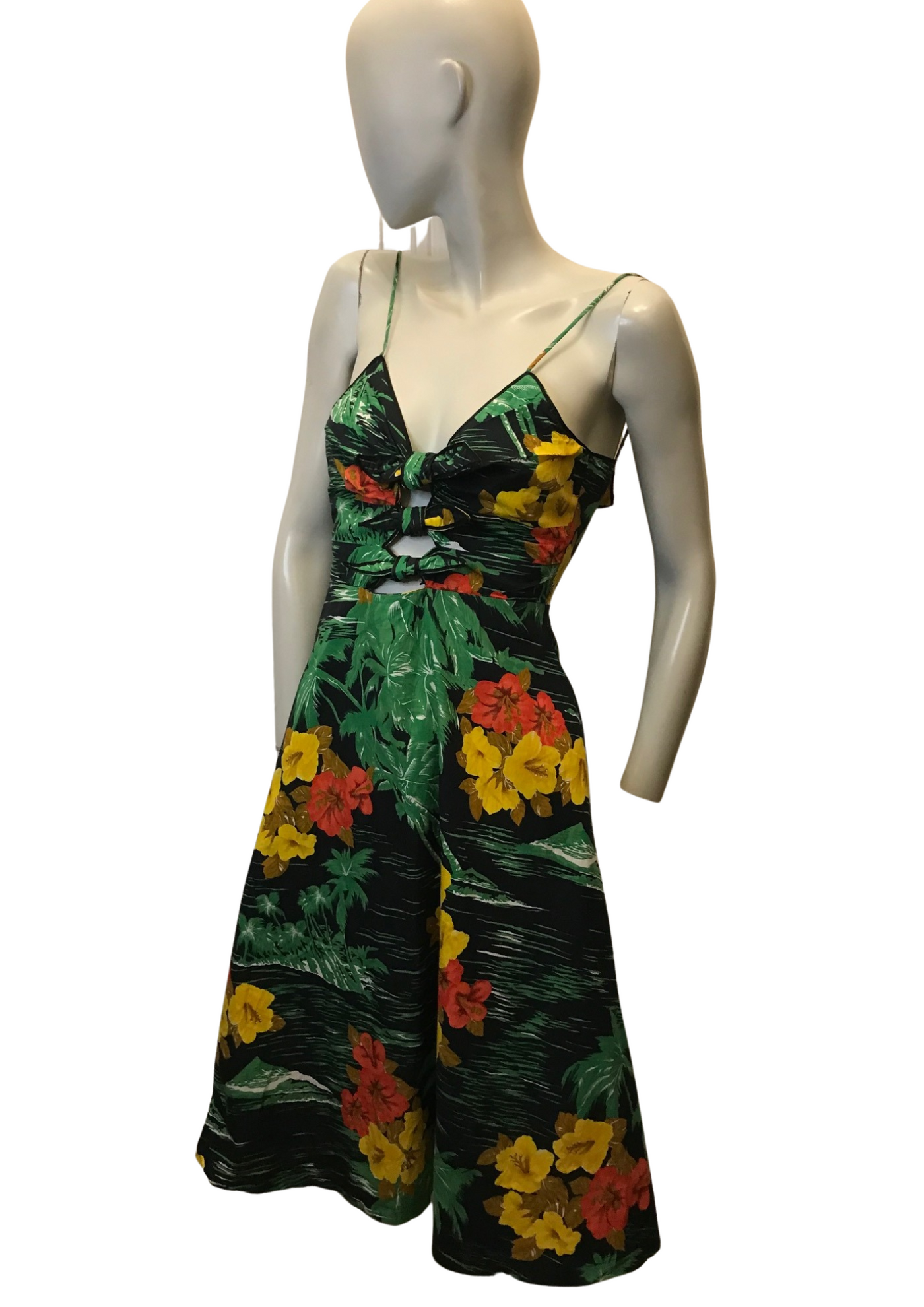 Robe fleurie à fines bretelles Taille 34 (neuve)