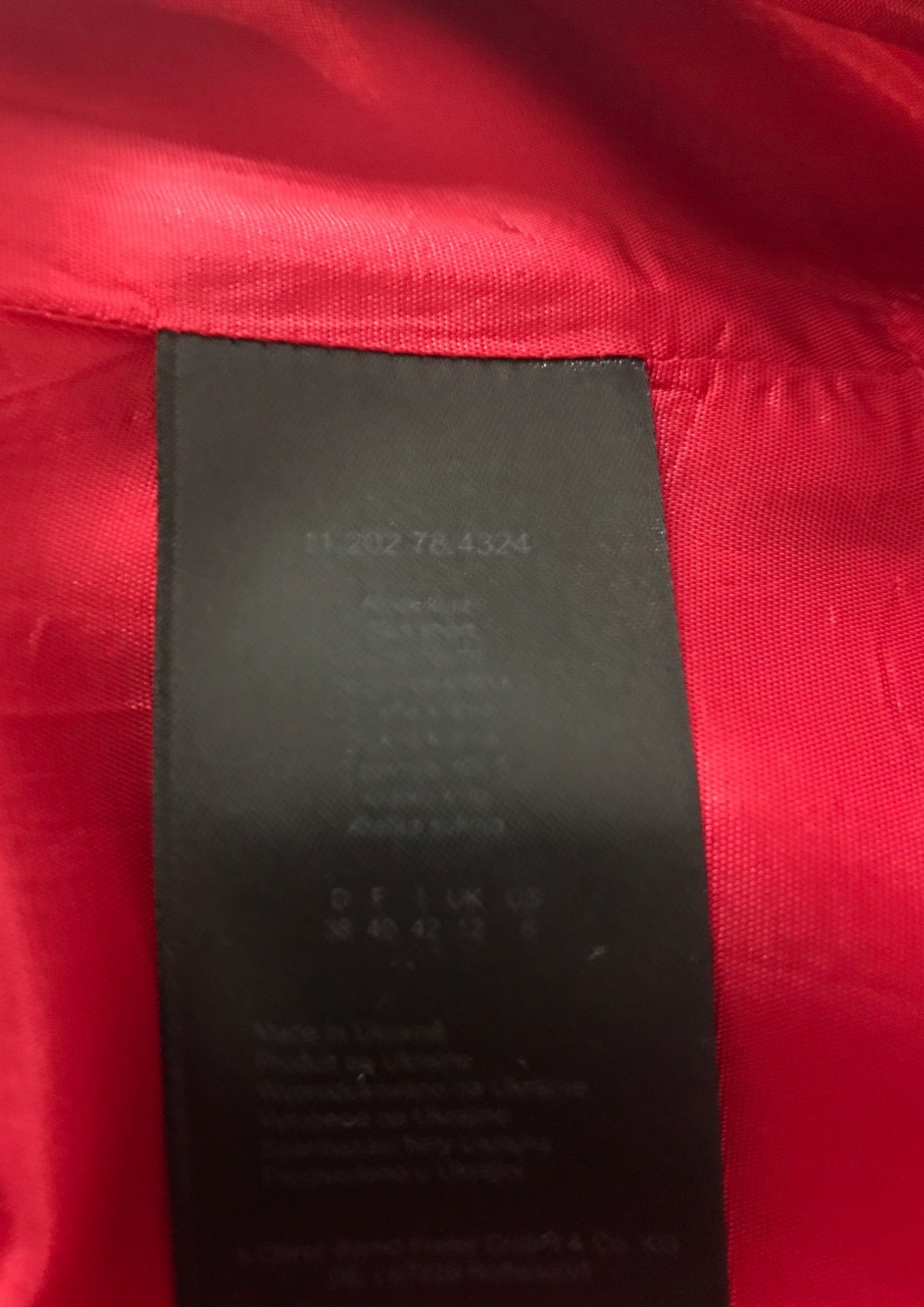 Jupe rouge à plis creux Taille 40