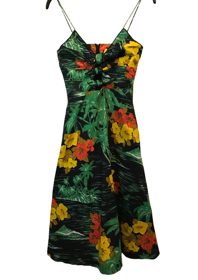 Robe fleurie à fines bretelles Taille 34 (neuve)