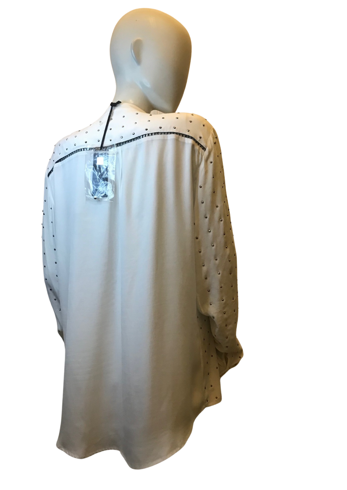 Chemisier blanc à strass Taille 42 (neuf)