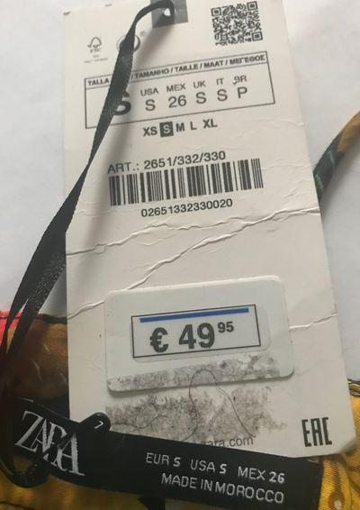 Robe fleurie à fines bretelles Taille 34 (neuve)