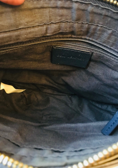 🖤 Sac en bandoulière cuir & daim bleu nuit 🖤