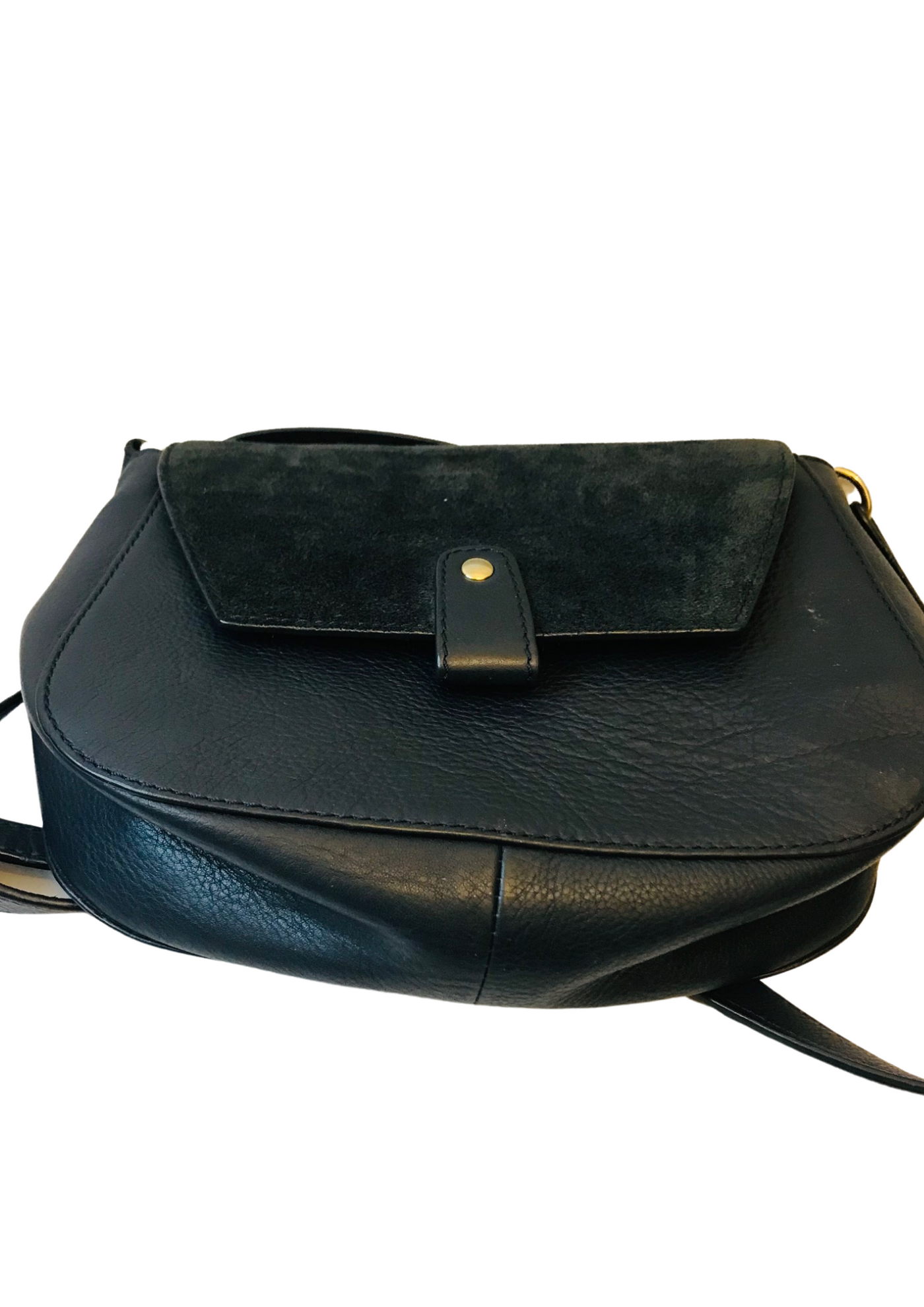 🖤 Sac en bandoulière cuir & daim bleu nuit 🖤