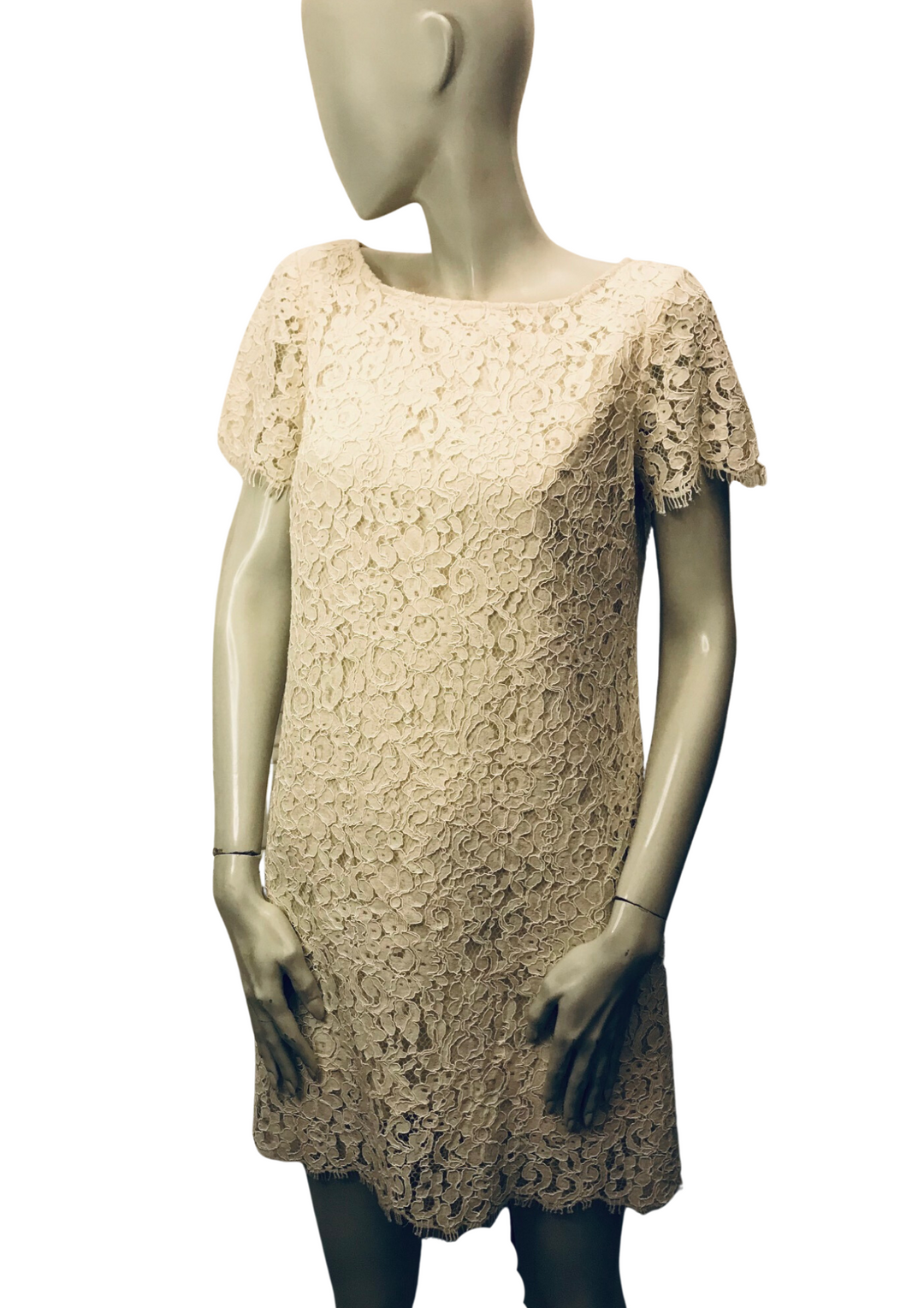 Robe Zara Fille Dentelle Blanche Et Rouge – Taille 7 Ans – Neuve Avec étiquettes