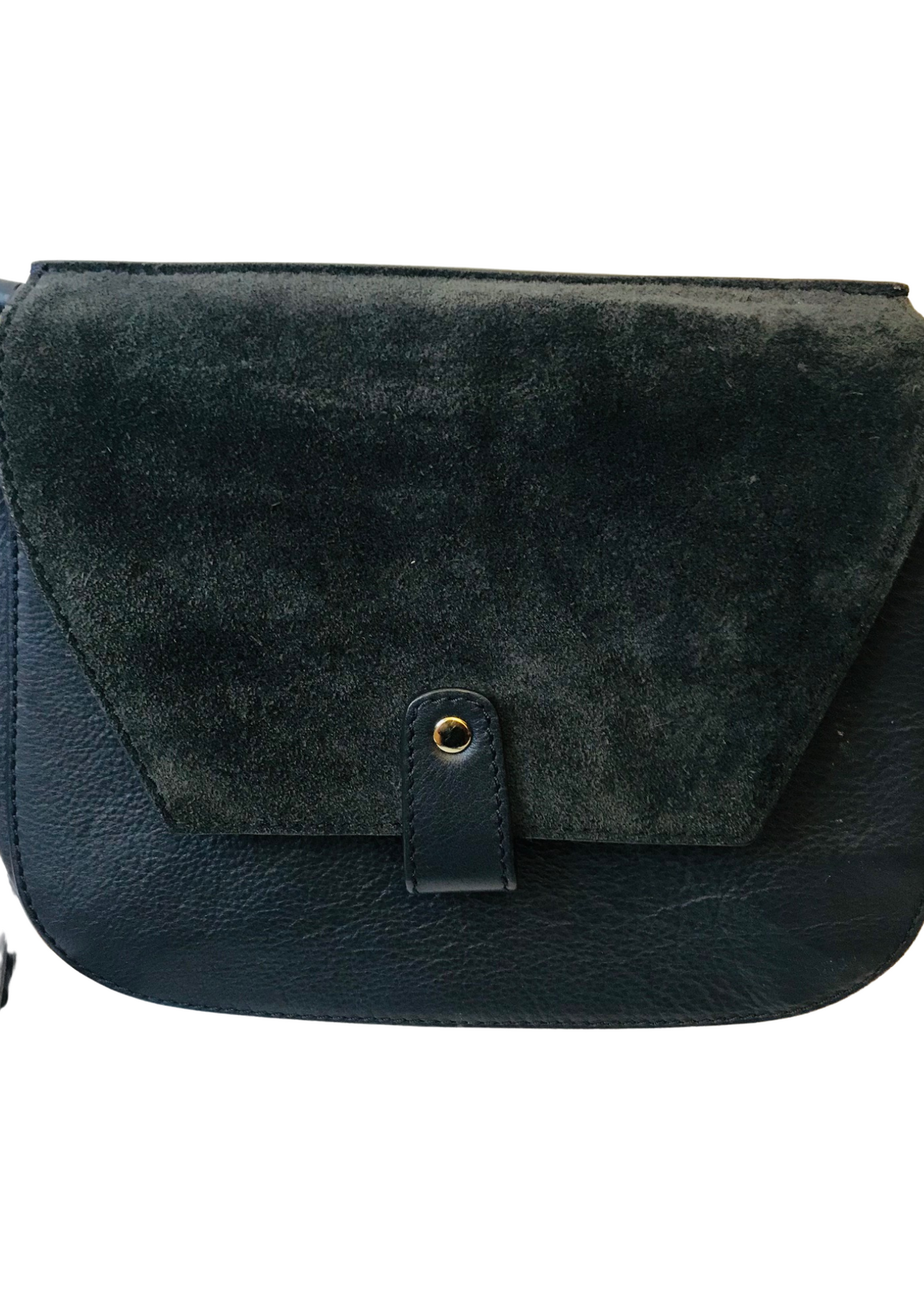 🖤 Sac en bandoulière cuir & daim bleu nuit 🖤