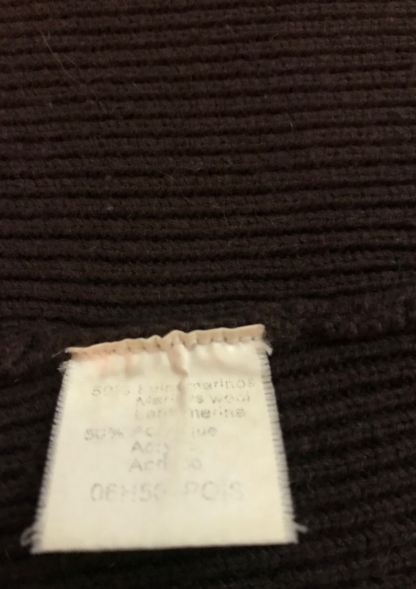 Gilet marron en laine mérinos mélangée Taille 38