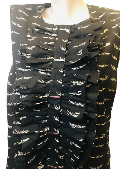 Chemisier à motifs et volants Taille 42