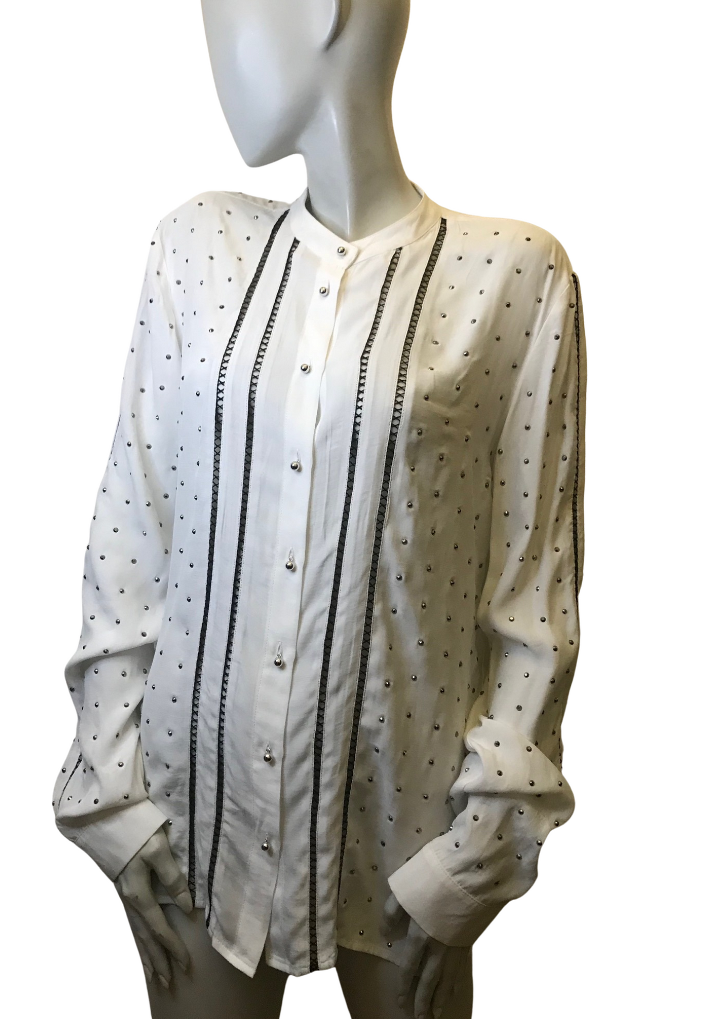 Chemisier blanc à strass Taille 42 (neuf)
