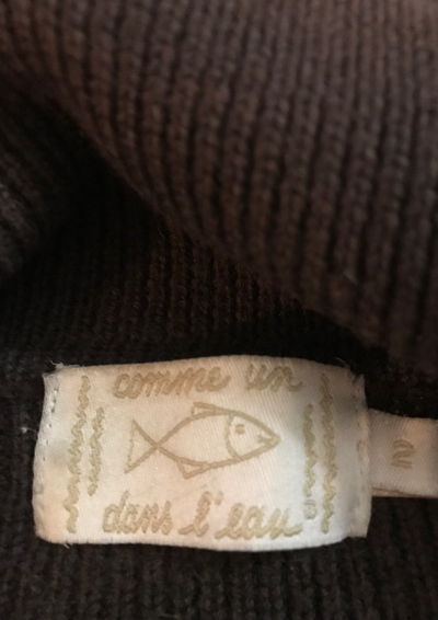 Gilet marron en laine mérinos mélangée Taille 38