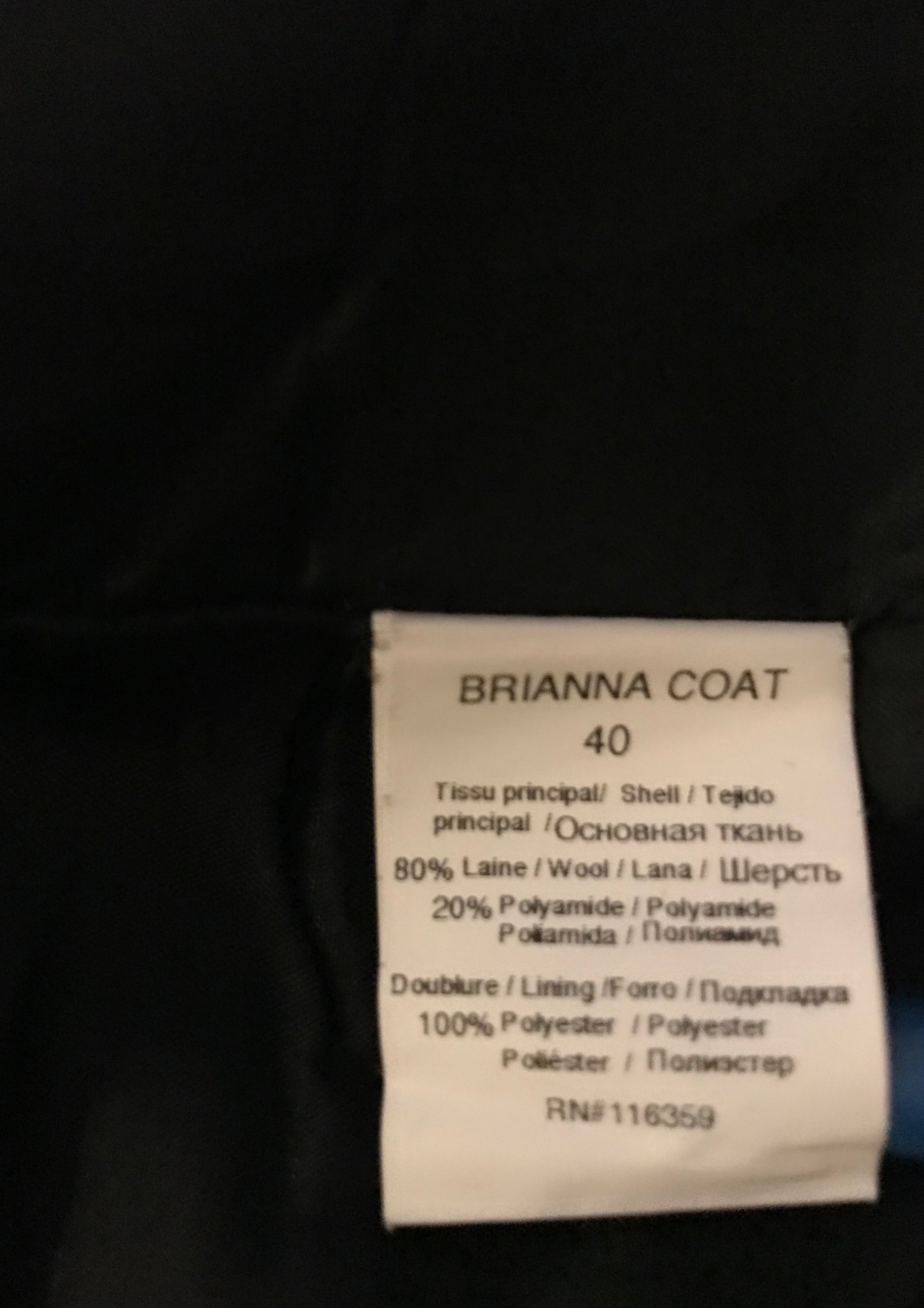 Manteau en laine Taille 40