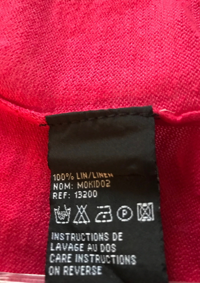 Gilet framboise 100% lin Taille 38