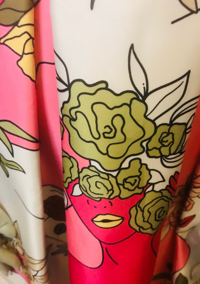 Jupe mi-longue à motifs Taille 38