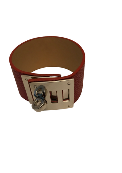 Bracelet bordeaux en cuir (neuf)