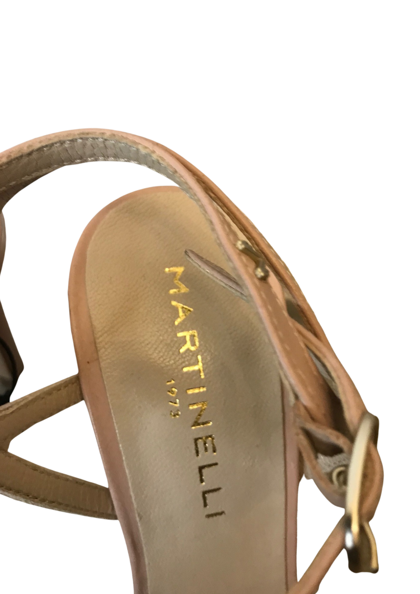 Sandales beige rosé en cuir Pointure 37