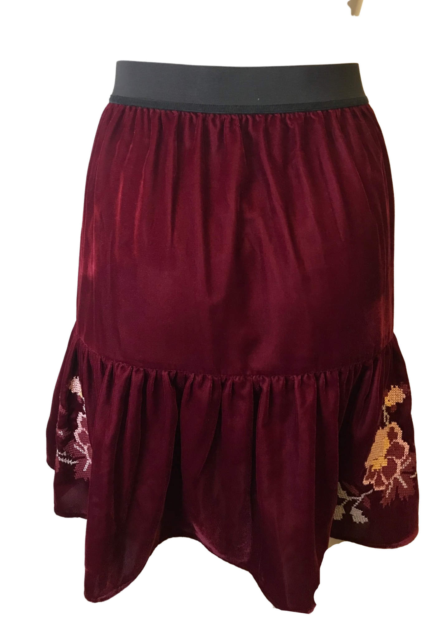 Jupe bordeaux en velours Taille 38