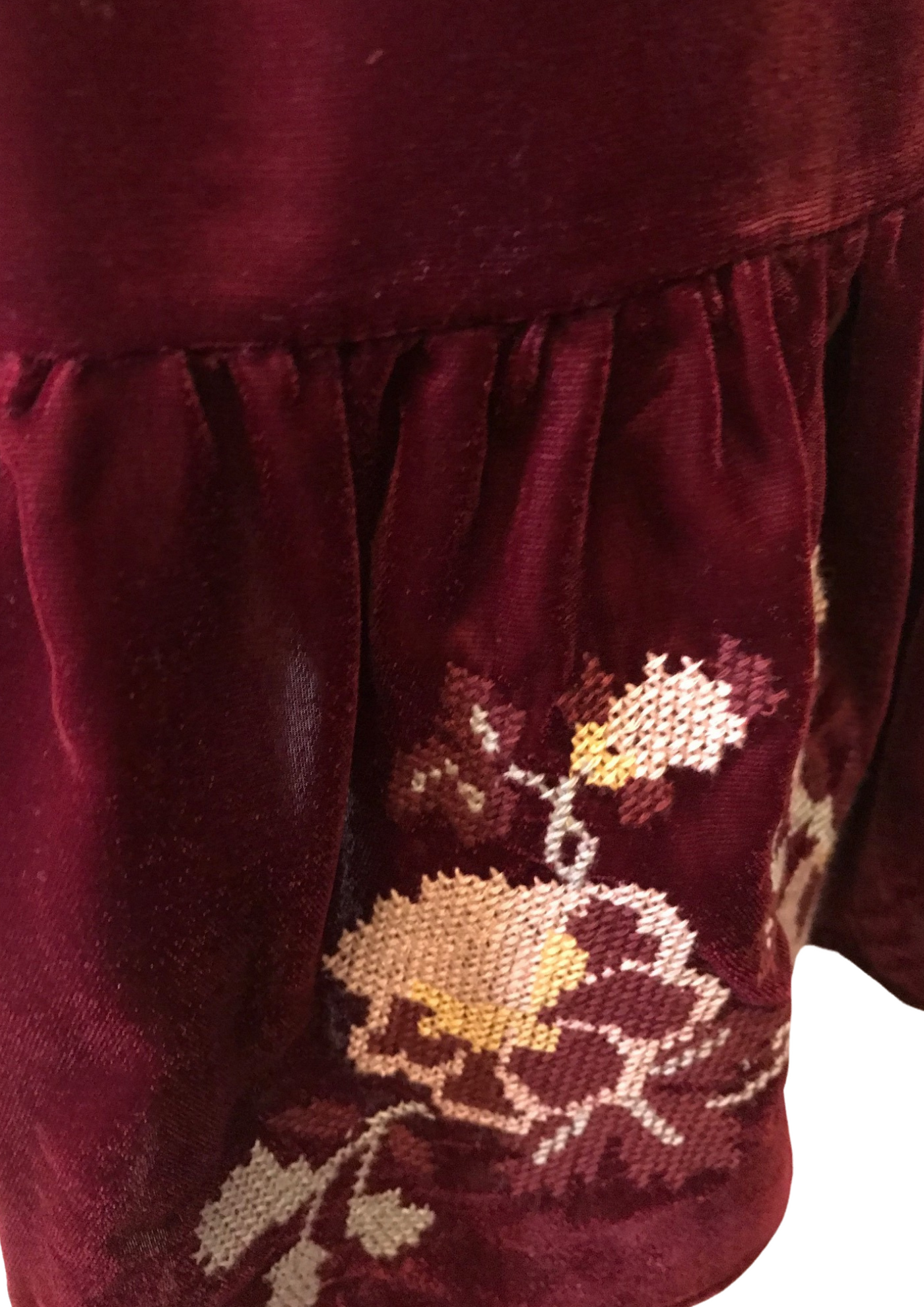 Jupe bordeaux en velours Taille 38