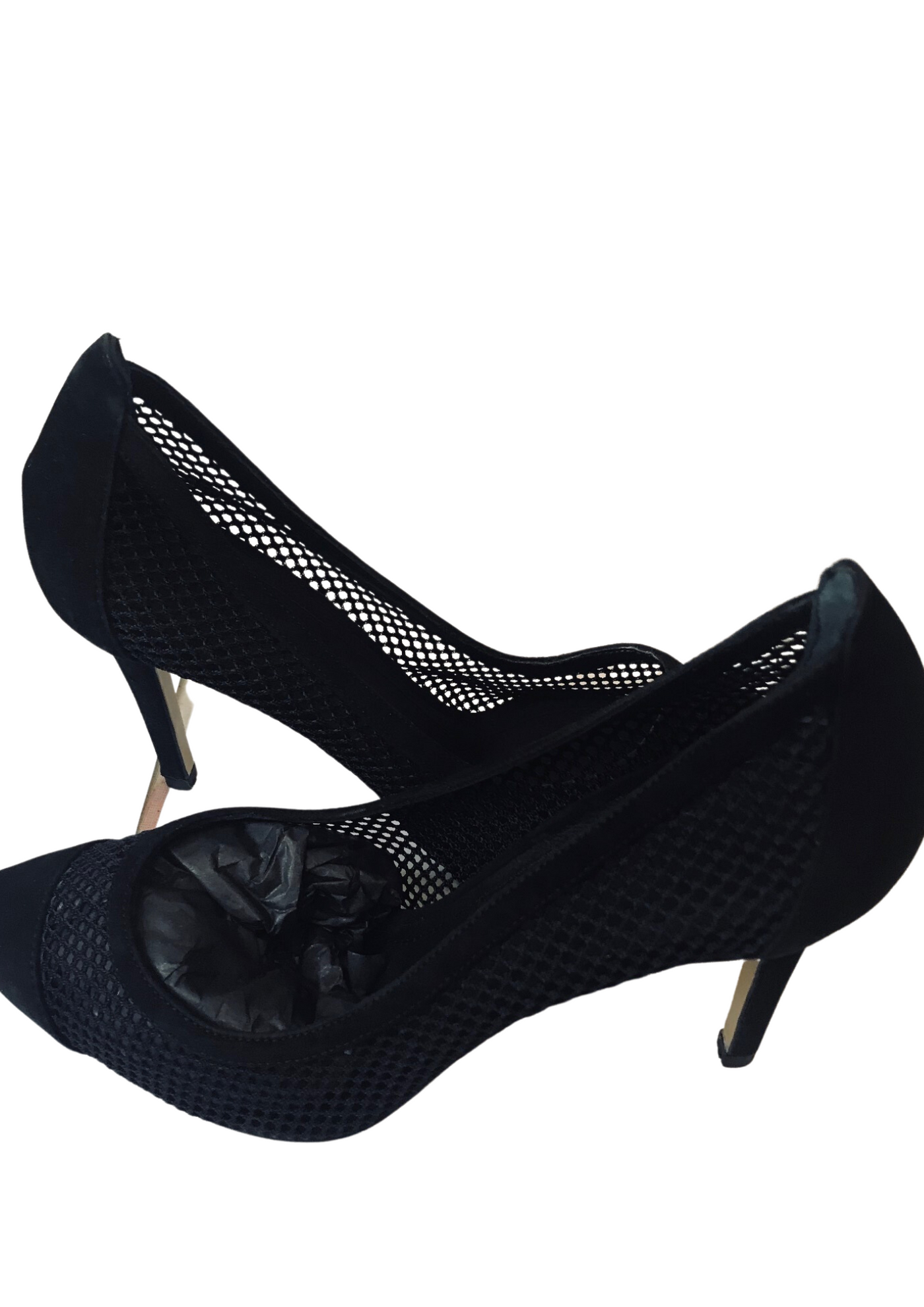 Escarpins en cuir et résille Pointure 39 (Neuf)