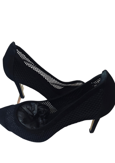 Escarpins en cuir et résille Pointure 39 (Neuf)
