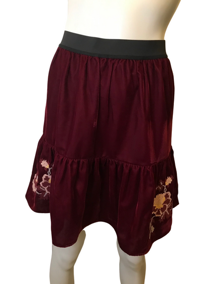Jupe bordeaux en velours Taille 38