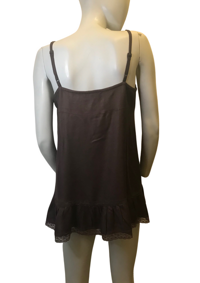 Top fines bretelles marron Taille 38
