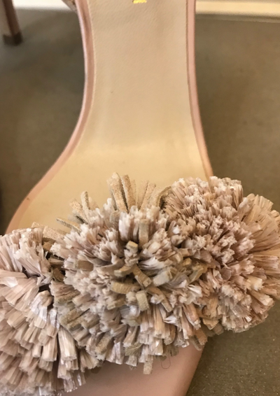 Sandales beige rosé en cuir Pointure 37