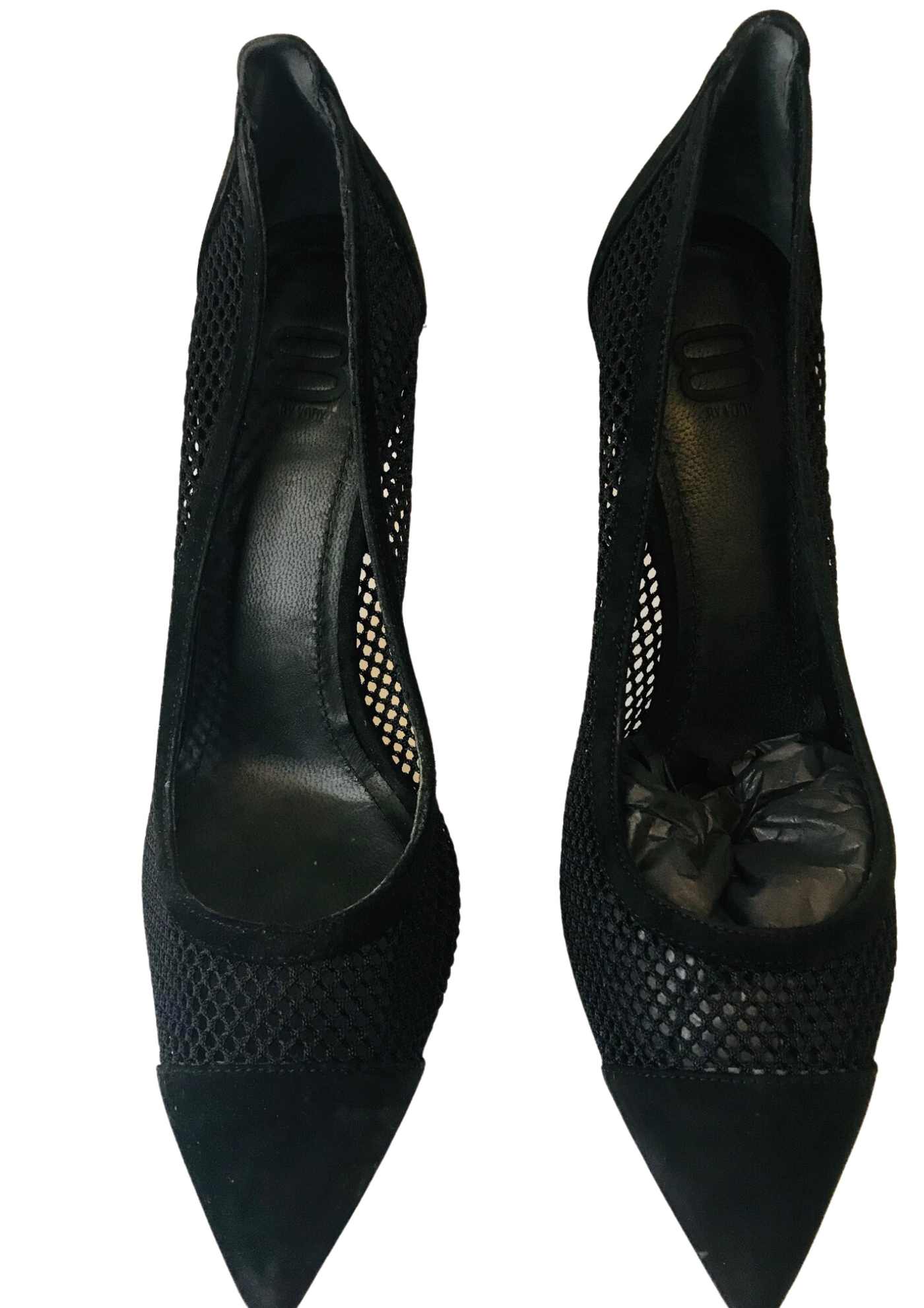 Escarpins en cuir et résille Pointure 39 (Neuf)