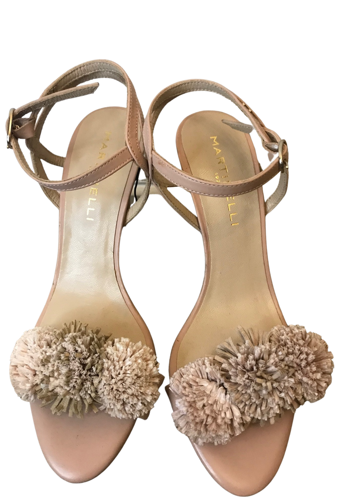 Sandales beige rosé en cuir Pointure 37