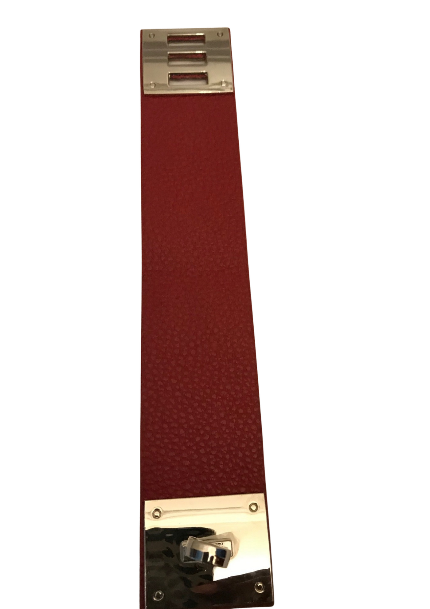 Bracelet bordeaux en cuir (neuf)